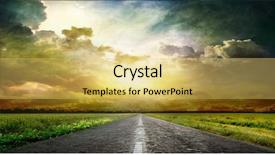  Presentation with lines - Presentation design consisting of centre stretching off past background and a yellow colored foreground