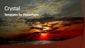  Presentation with country - Cool new PPT theme with centre stretching off past backdrop and a gray colored foreground