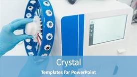  Presentation with tubes - Audience pleasing presentation design consisting of centrifuge - doctor mounting blood tubes backdrop and a  colored foreground