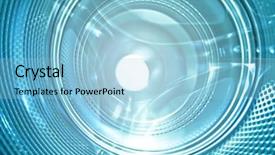  Presentation with drum - Presentation theme enhanced with centrifuge - perspective inside view into blue background and a light blue colored foreground