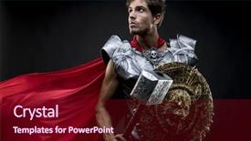  Presentation with armor - Cool new PPT theme with centurion or roman warrior backdrop and a wine colored foreground