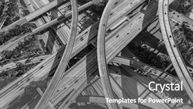  Presentation with freeway - Audience pleasing PPT theme consisting of century 105 freeway interchange backdrop and a gray colored foreground