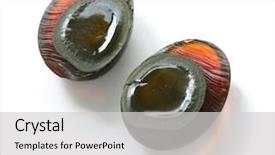  Presentation with chinese food - Audience pleasing PPT layouts consisting of egg sliced open chinese food backdrop and a light gray colored foreground