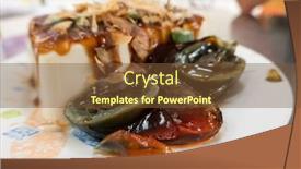  Presentation with egg - Presentation theme featuring century-egg-tofu-the-famous background and a tawny brown colored foreground