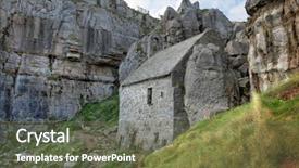  Presentation with century 21 thinkers - Audience pleasing PPT theme consisting of century hermitage in pembrokeshire wales backdrop and a  colored foreground