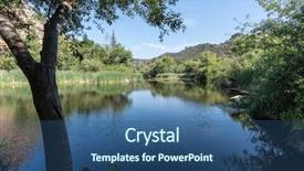  Presentation with near furnace creek in death - PPT theme featuring century lake at malibu creek background and a ocean colored foreground