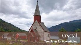  Presentation with gothic - Slide deck enhanced with century romanesque gothic dale church background and a tawny brown colored foreground
