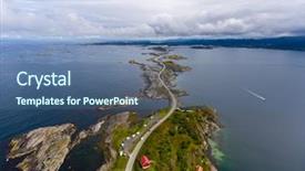  Presentation with road construction - Beautiful PPT theme featuring century the road classified backdrop and a ocean colored foreground