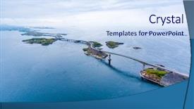  Presentation with road construction - Presentation theme consisting of century the road classified background and a sky blue colored foreground