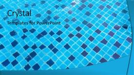  Presentation with water pool in river cave - Cool new slide set with ceramic baseboard at the bottom backdrop and a cyan colored foreground