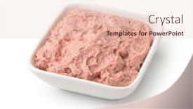  Presentation with liver - PPT theme enhanced with ceramic-bowl-of-liver-pate background and a lemonade colored foreground