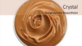  Presentation with peanut butter - Slide deck with ceramic bowl with creamy peanut background and a coral colored foreground