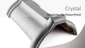  Presentation with charcoal - Audience pleasing theme consisting of ceramic charcoal ridgetile on white backdrop and a white colored foreground