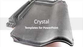  Presentation with charcoal - Slide set having ceramic charcoal roof tile background and a gray colored foreground