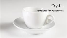  Presentation with coffee cup - Slides featuring ceramic coffee cup on white background and a  colored foreground
