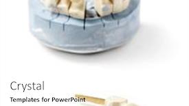  Presentation with crown - PPT theme with ceramic-crown-of-a-tooth background and a white colored foreground