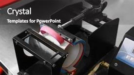  Presentation with ceramic - Slide deck enhanced with ceramic cup in printing machine background and a dark gray colored foreground