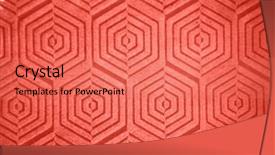  Presentation with classical pattern - PPT theme consisting of ceramic decorative tile figured pattern background and a coral colored foreground