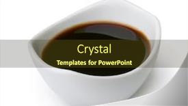  Presentation with soy sauce - Colorful slides enhanced with ceramic-dip-bowl-of-soy backdrop and a tawny brown colored foreground