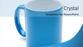  Presentation with blue - Amazing PPT theme having tea mug - blue cup isolated backdrop and a light blue colored foreground