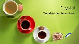  Presentation with cacao - Amazing slide set having ceramic - cup of coffee tea backdrop and a yellow colored foreground