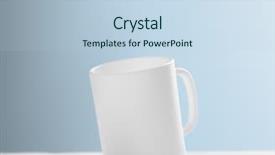  Presentation with center of the earth - Theme with inclination - white cup mock-up inclined background and a light blue colored foreground