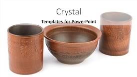  Presentation with white plate - PPT theme enhanced with ceramic-plate-cup-and-bowl background and a white colored foreground