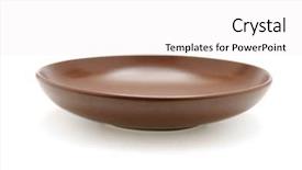  Presentation with vessels - Beautiful presentation theme featuring ceramic plate isolated backdrop and a  colored foreground