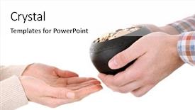  Presentation with golden light - Cool new slide set with ceramic pot with golden coins backdrop and a white colored foreground