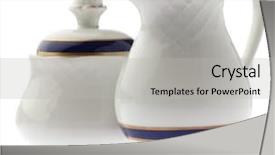  Presentation with tea tpes - Cool new slides with ceramic tea pot on white backdrop and a  colored foreground