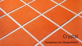  Presentation with ceramic - PPT theme having ceramic tiled floor background and a red colored foreground