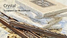  Presentation with ceramic tiles - Amazing presentation having ceramic tiles and borders backdrop and a soft green colored foreground