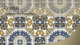  Presentation with ceramic tiles - Audience pleasing theme consisting of ceramic tiles seamless pattern backdrop and a mint green colored foreground