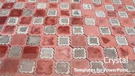  Presentation with ceramic tiles - Amazing theme having close up colorful mosaic - ceramic tiles textured pattern background backdrop and a coral colored foreground