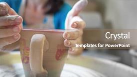  Presentation with work the word in your life - Amazing presentation theme having ceramic vessels - potter at work instagram filter backdrop and a  colored foreground