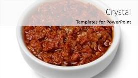  Presentation with dried tomato - PPT layouts featuring ceramic-white-bowl-with-sun background and a  colored foreground