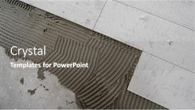  Presentation with wood tools - Presentation consisting of ceramic-wood-effect-tiles background and a gray colored foreground