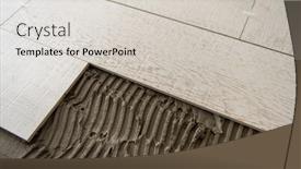  Presentation with wood tools - Slide set consisting of ceramic-wood-effect-tiles background and a light gray colored foreground