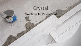  Presentation with wood tools - Audience pleasing slide deck consisting of ceramic-wood-effect-tiles backdrop and a light gray colored foreground