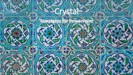 Presentation with art craft - PPT layouts having ceramic tiles in oriental background and a teal colored foreground