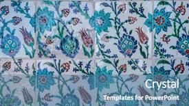  Presentation with art craft - Cool new PPT layouts with ceramic tiles in oriental backdrop and a teal colored foreground