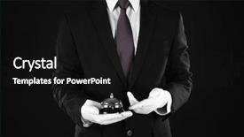  Presentation with black man - Beautiful theme featuring cercle de qualite - man holding bell on black backdrop and a black colored foreground