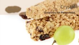  Presentation with cereal - Presentation having cereal bar background and a coral colored foreground