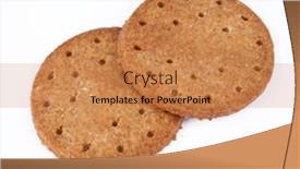  Presentation with cereal - Slide set with cereal-classic-cookies-isolated background and a coral colored foreground