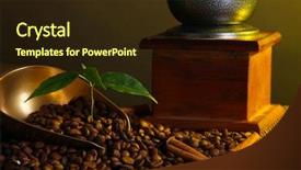  Presentation with piano and coffee - Audience pleasing presentation theme consisting of cereal coffee and coffee grinder backdrop and a  colored foreground