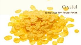  Presentation with flakes cereal - Cool new presentation theme with cereal-flakes-or-corn-flakes backdrop and a cream colored foreground