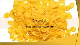  Presentation with flakes cereal - Audience pleasing PPT layouts consisting of cereal-flakes-or-corn-flakes backdrop and a gold colored foreground