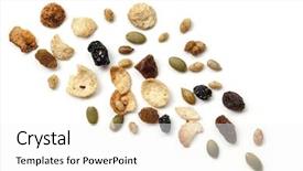  Presentation with muesli - Cool new presentation theme with cereal grains - granola or muesli scattered backdrop and a white colored foreground