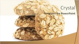  Presentation with soft oatmeal cookies - Slides featuring cereal-oatmeal-cookies-isolated background and a lemonade colored foreground