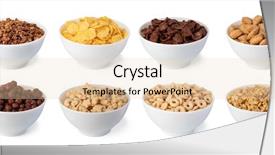  Presentation with flakes cereal - Amazing presentation theme having cereal flakes isolated on white backdrop and a lemonade colored foreground